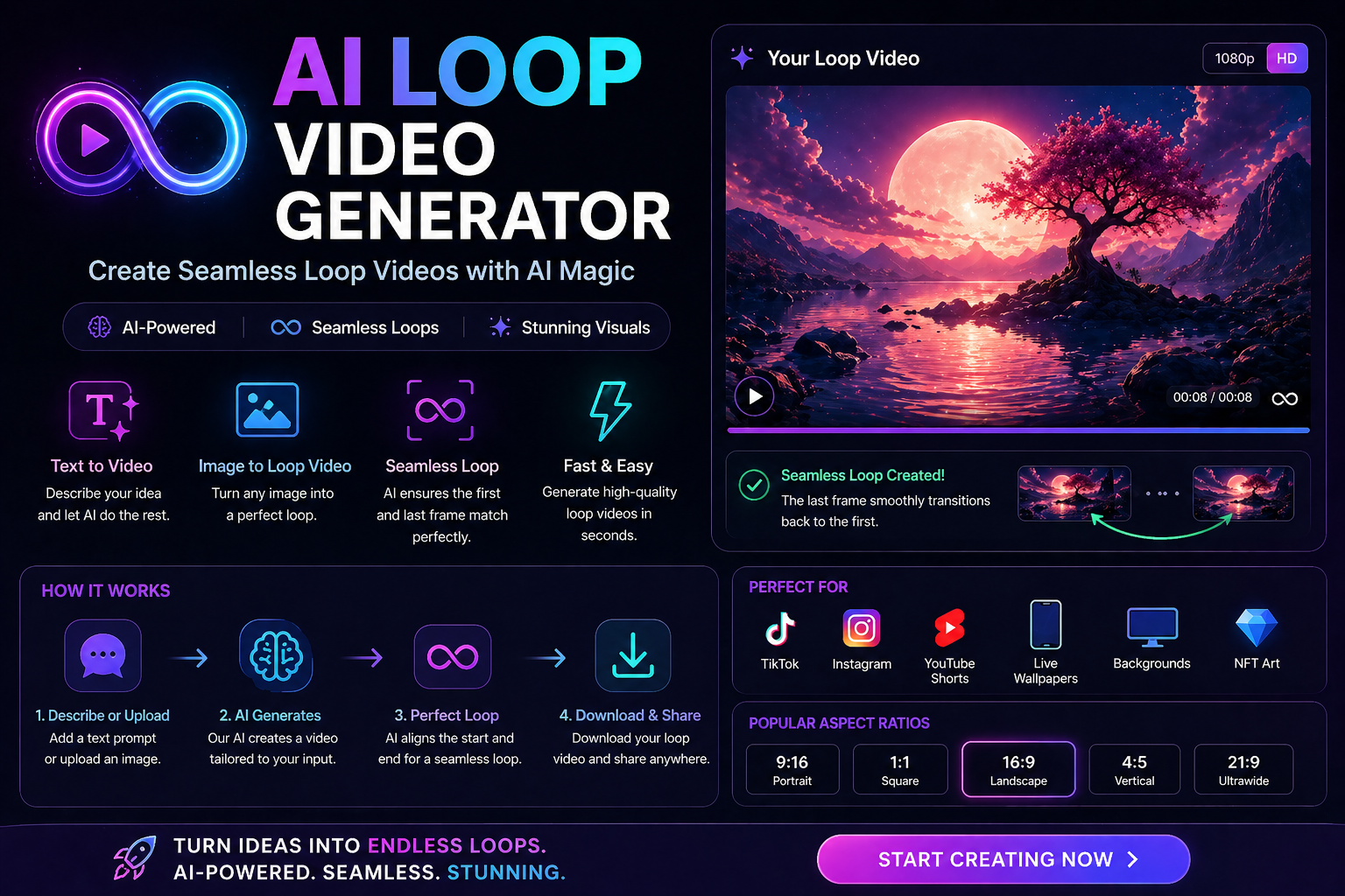 AI loop video generator