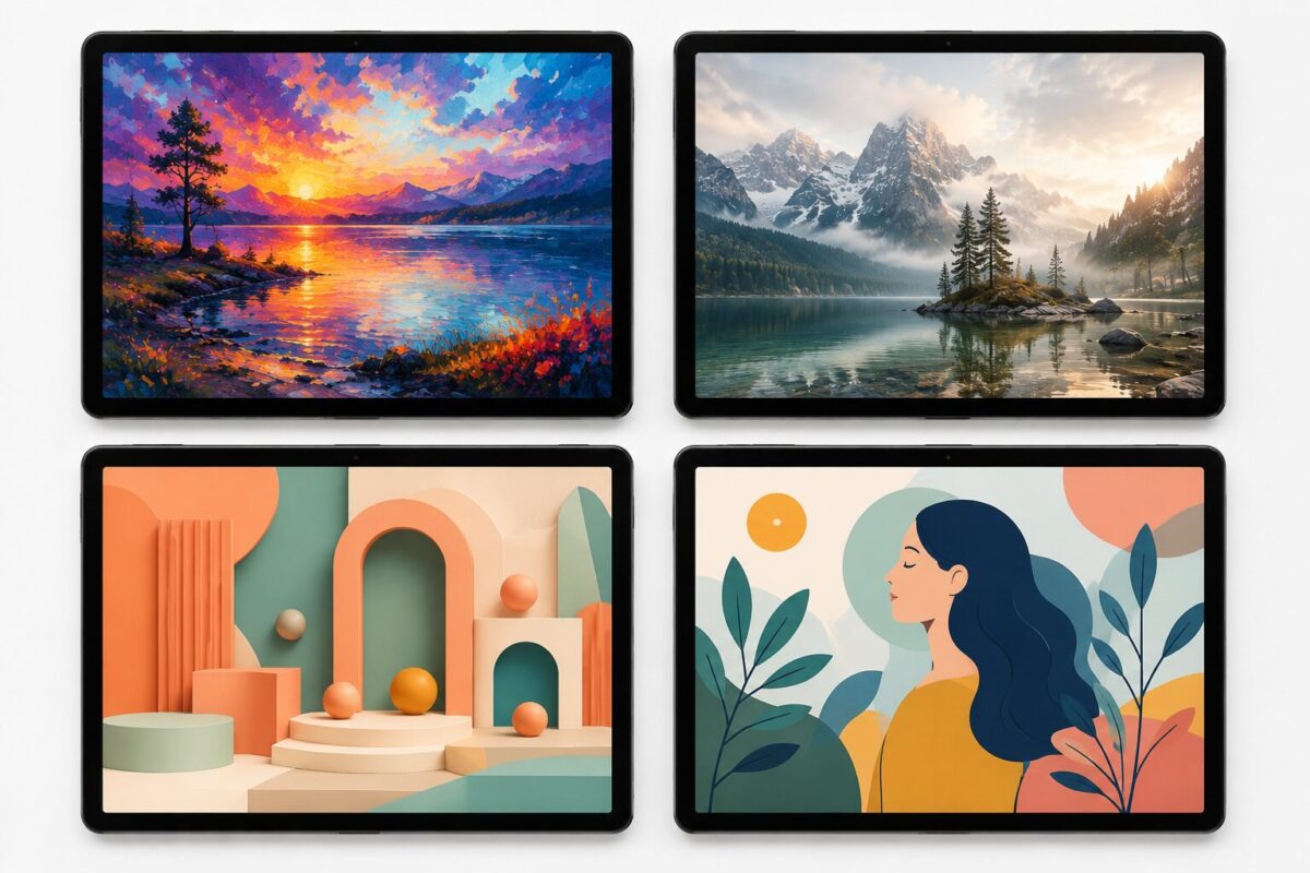 AI image generator comparison showing four different tools' output styles side by side