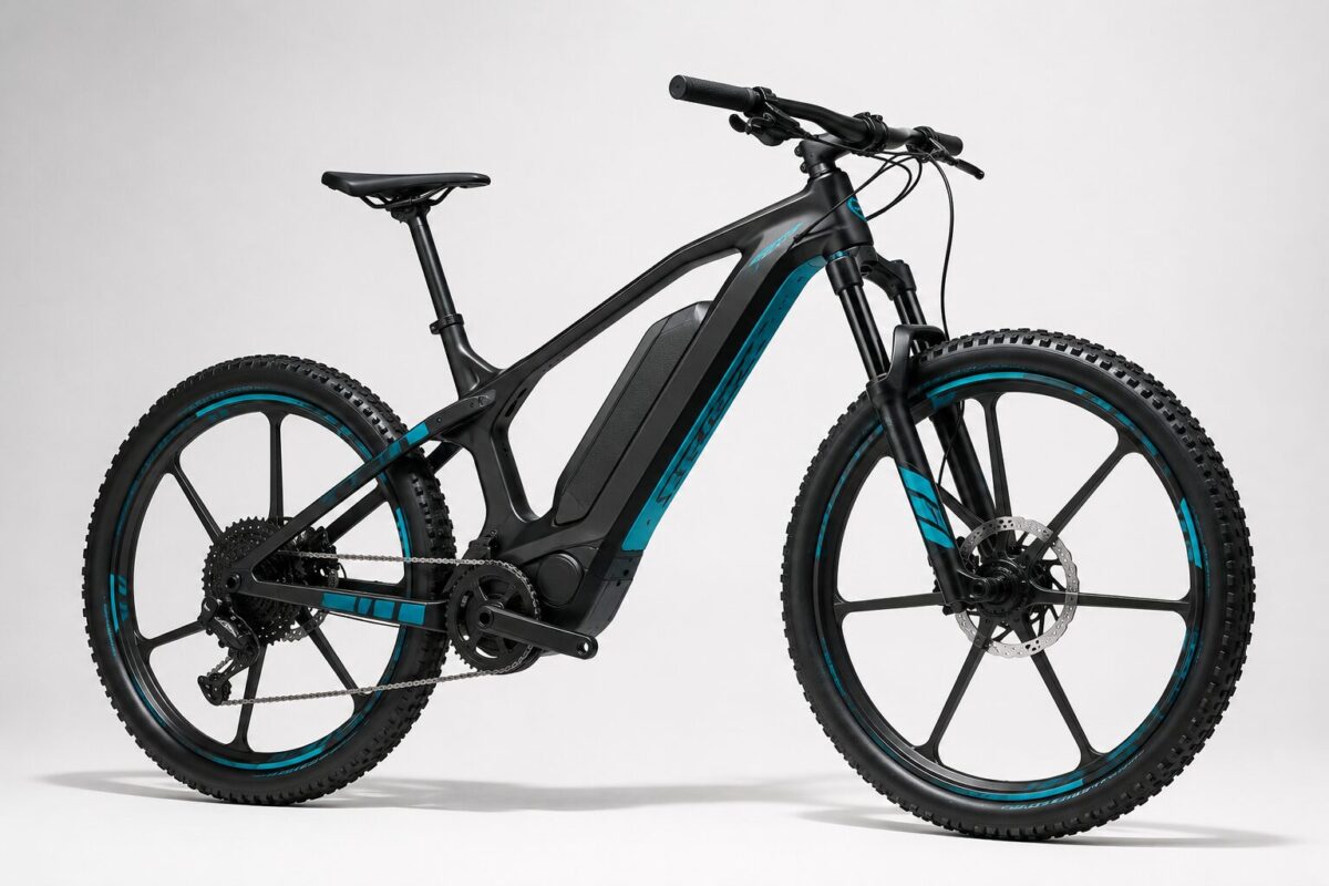eBike Mercedes Benz Rallye Edition shown in matte black and teal finish